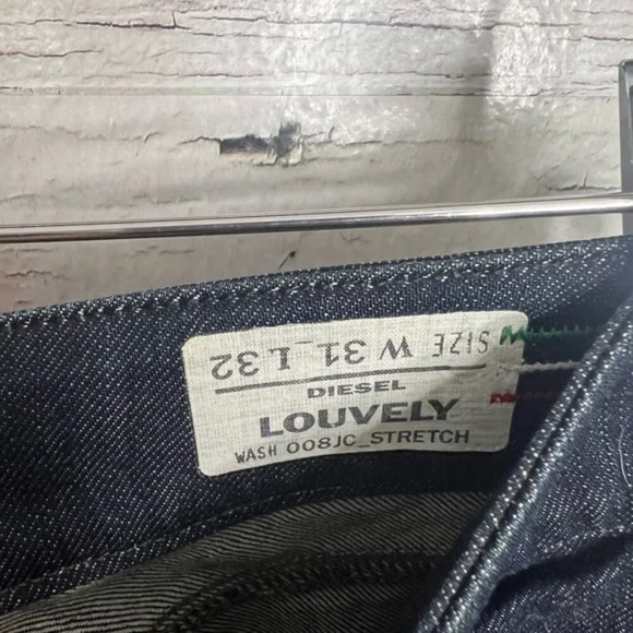 Diesel Women's Louvely Jeans Slim Bootcut Low Rise Dark Blue size W31 - Picture 5 of 8